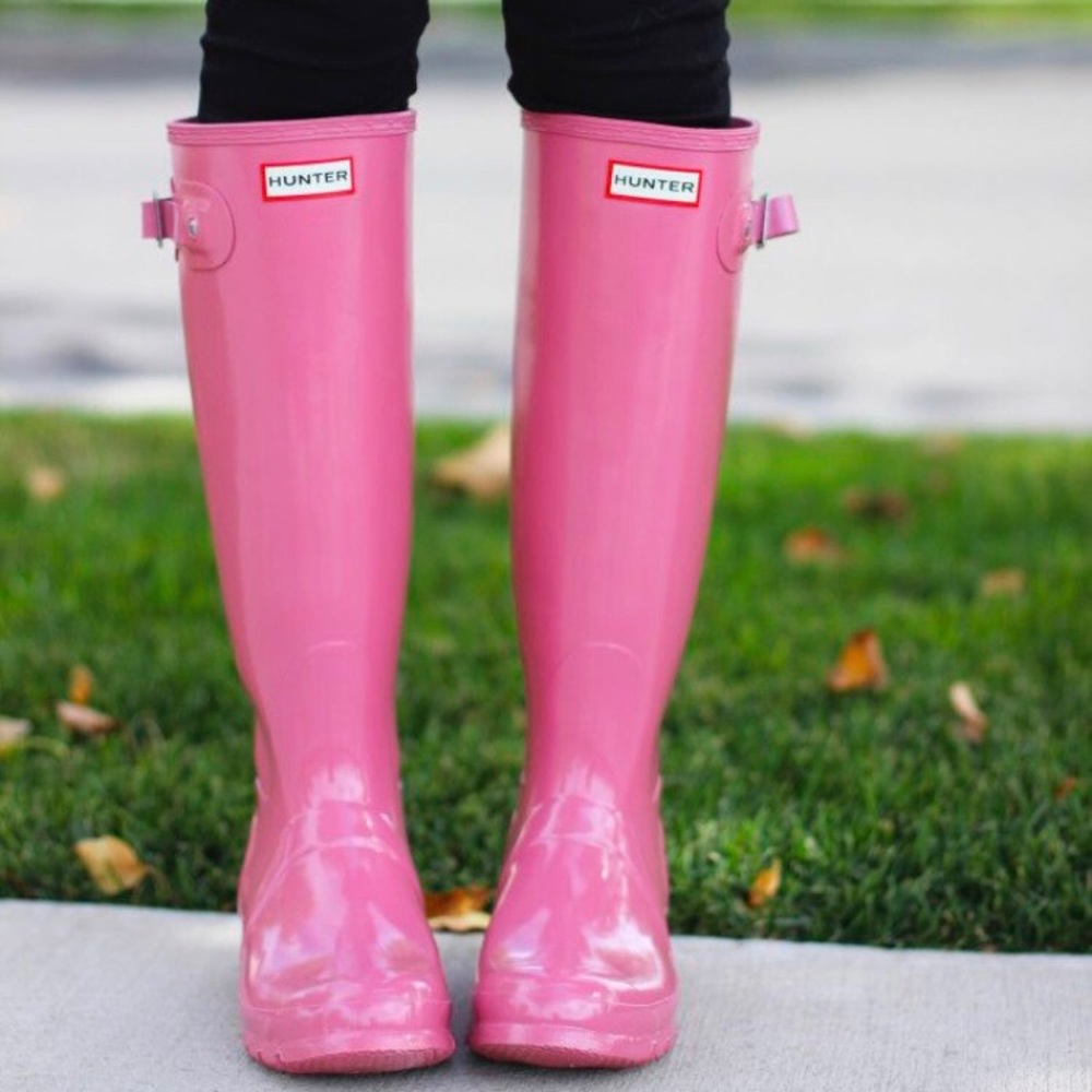 pink hunter rainboots